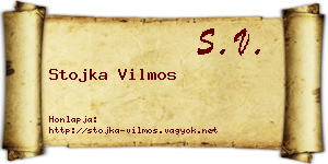 Stojka Vilmos névjegykártya